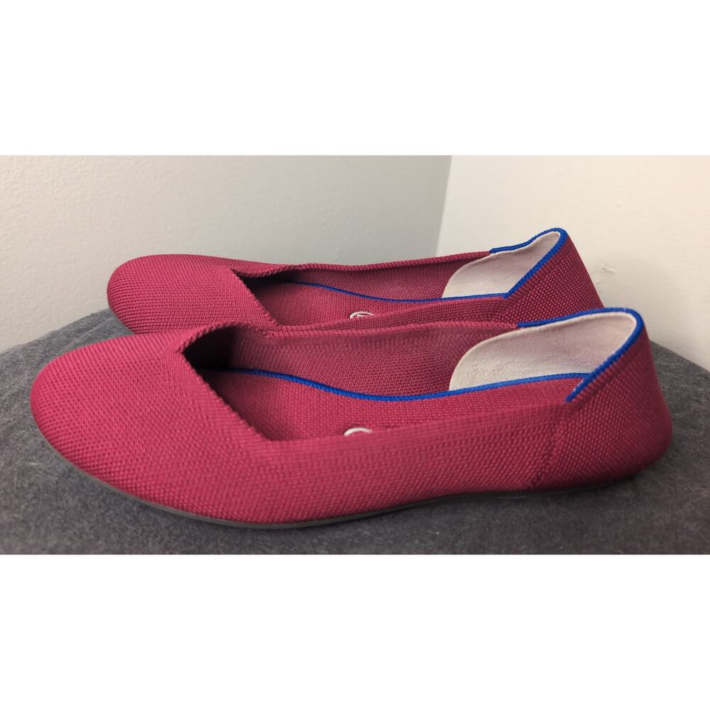 Rothy’s The Flat red Knit Ballet Flats Womens 8 Comfortable Washable - Picture 3 of 10